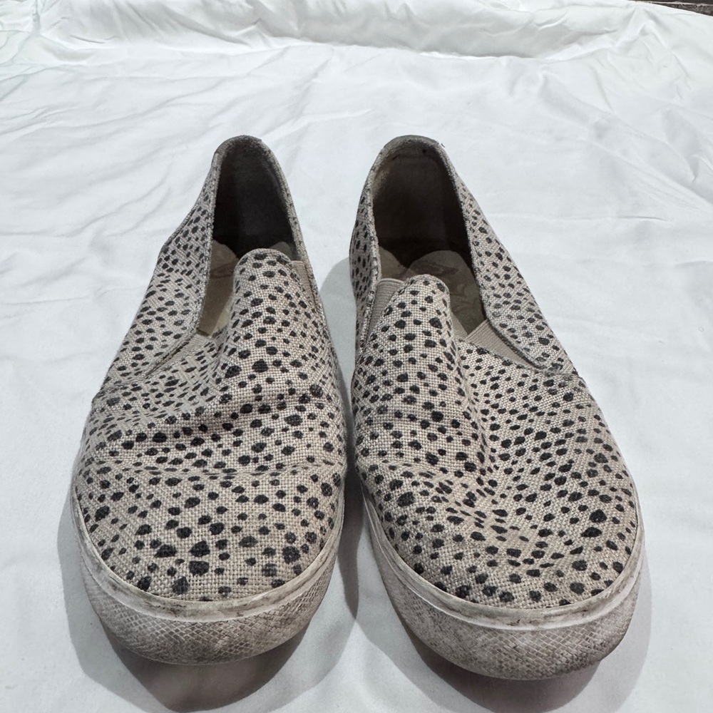 Roxy Beige and Black Slip-On Shoes
